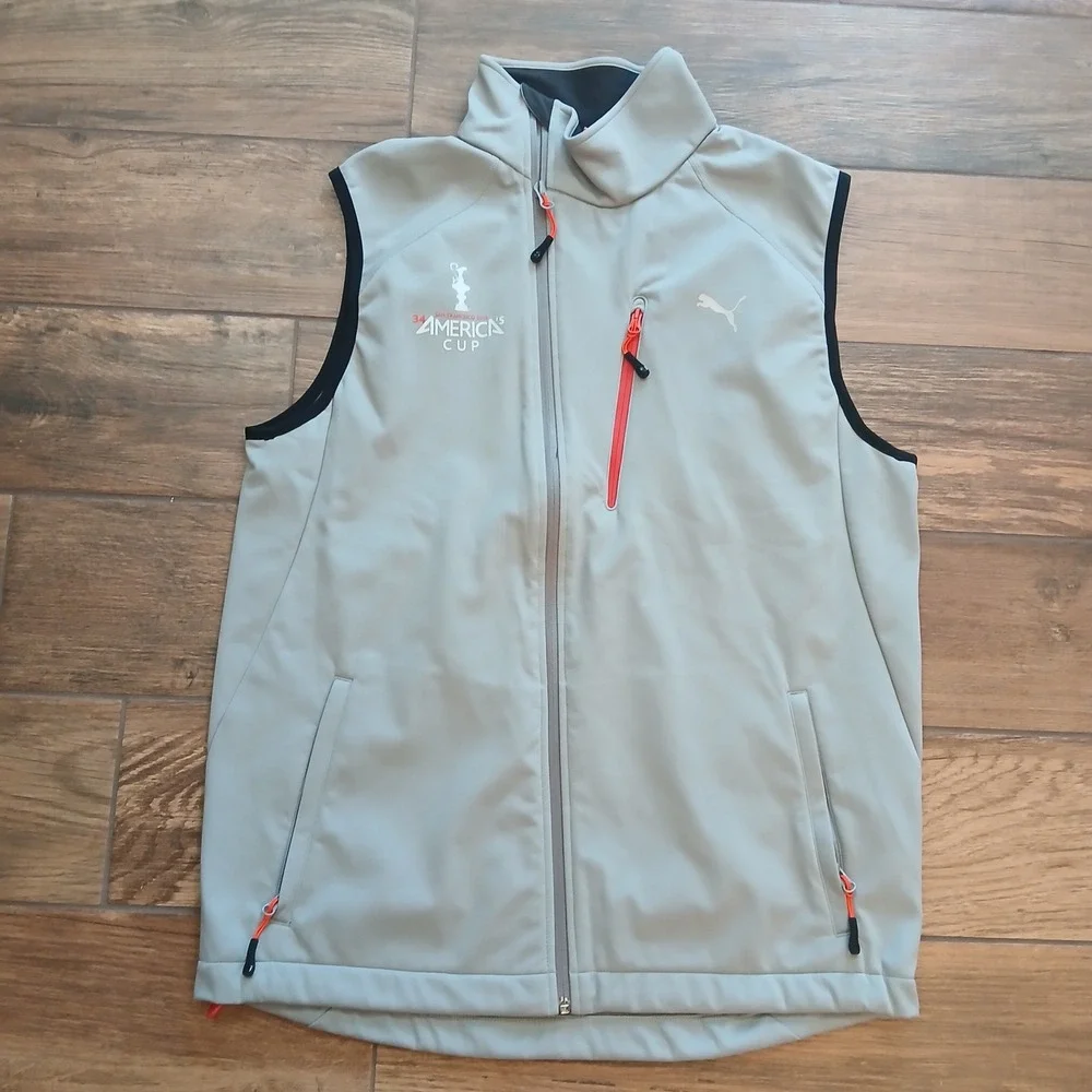 Puma Vest Mens Medium Grey America's Cup 2013 St Regis Boating Sailing Yachting